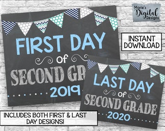 2nd quality Etsy picture regarding Last Day of 2nd Grade Printable identified as 2nd quality Etsy